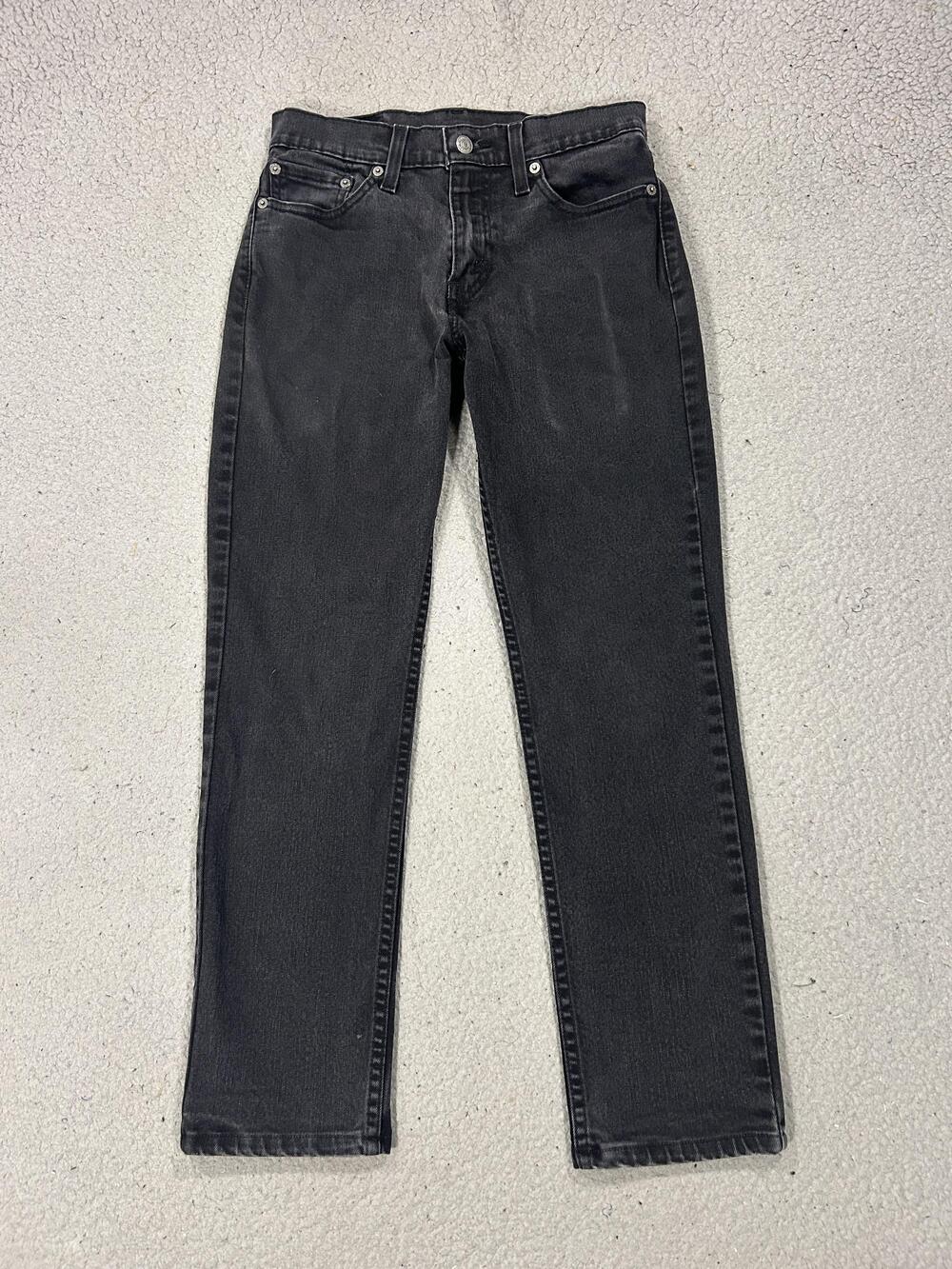Levis 511 Jeans Mens 28x26 Gray Slim Fit Stretch Denim Charcoal Wash Zip Fly